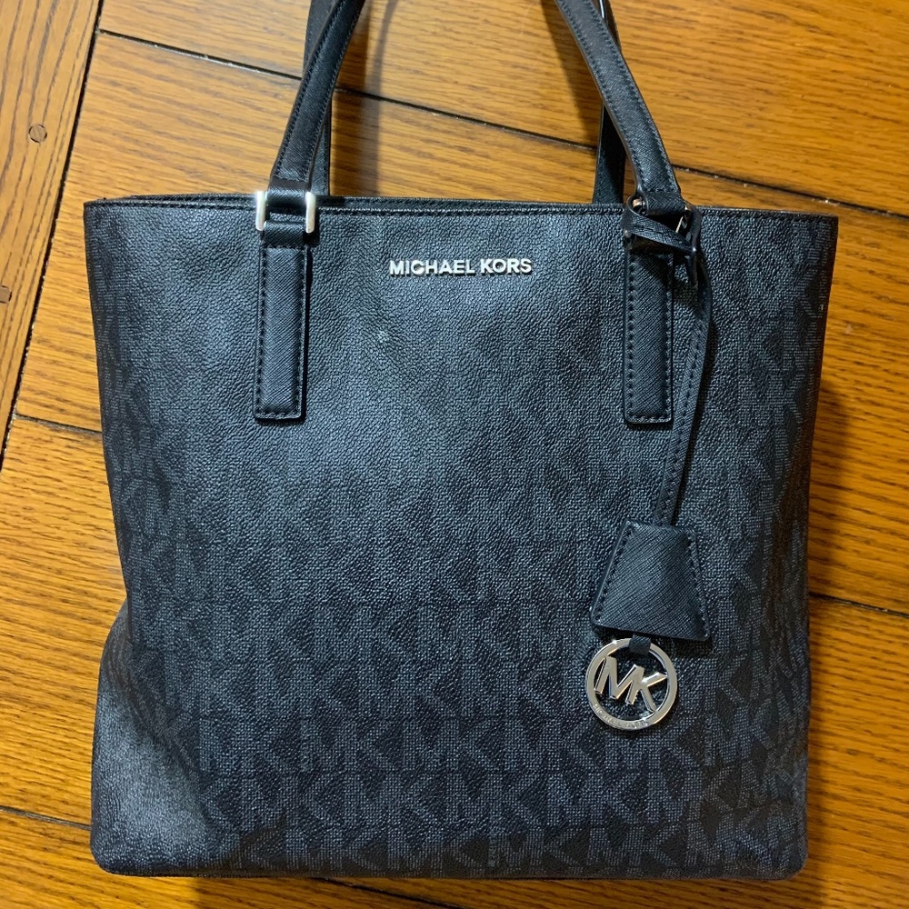 MK Black Leather Purse